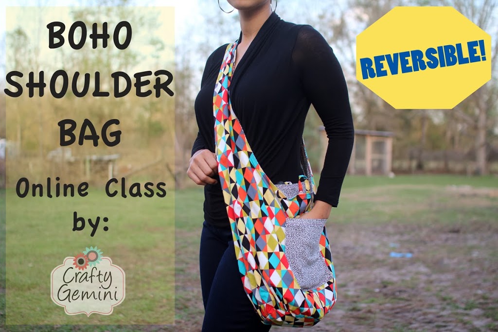 NEW CLASS: Reversible Boho Shoulder Bag - Crafty Gemini