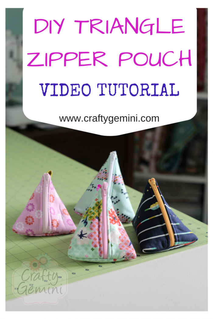 video tutorial triangle zipper pouch tetrahedron