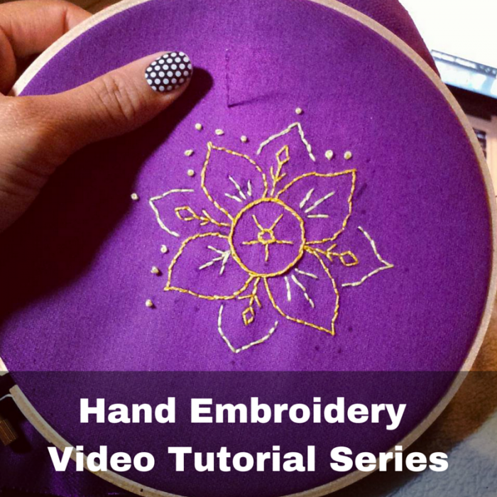 hand embroidery video tutorial series