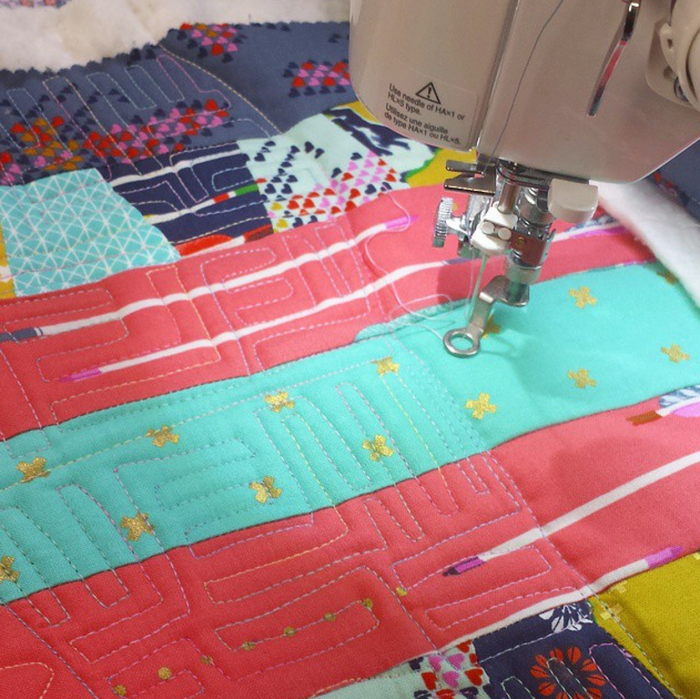 free motion quilting on JUKI TL-2010Q sewing machine
