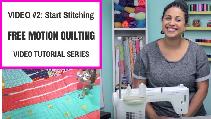 free motion quilting tutorial video series #2 straight stitches