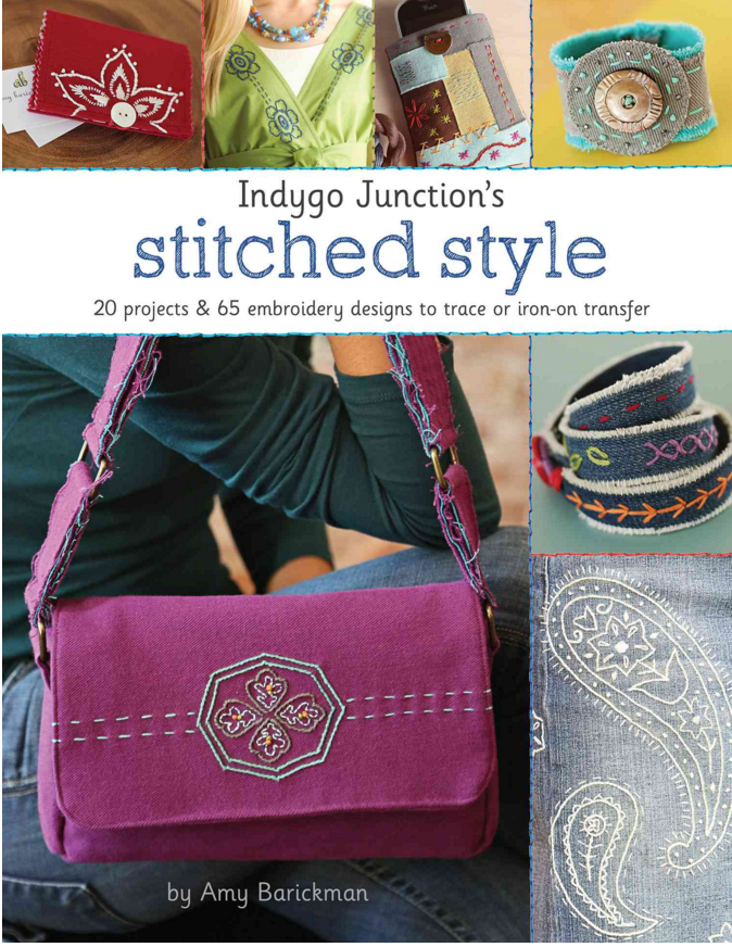 stitched style hand embroider book by indygo junction