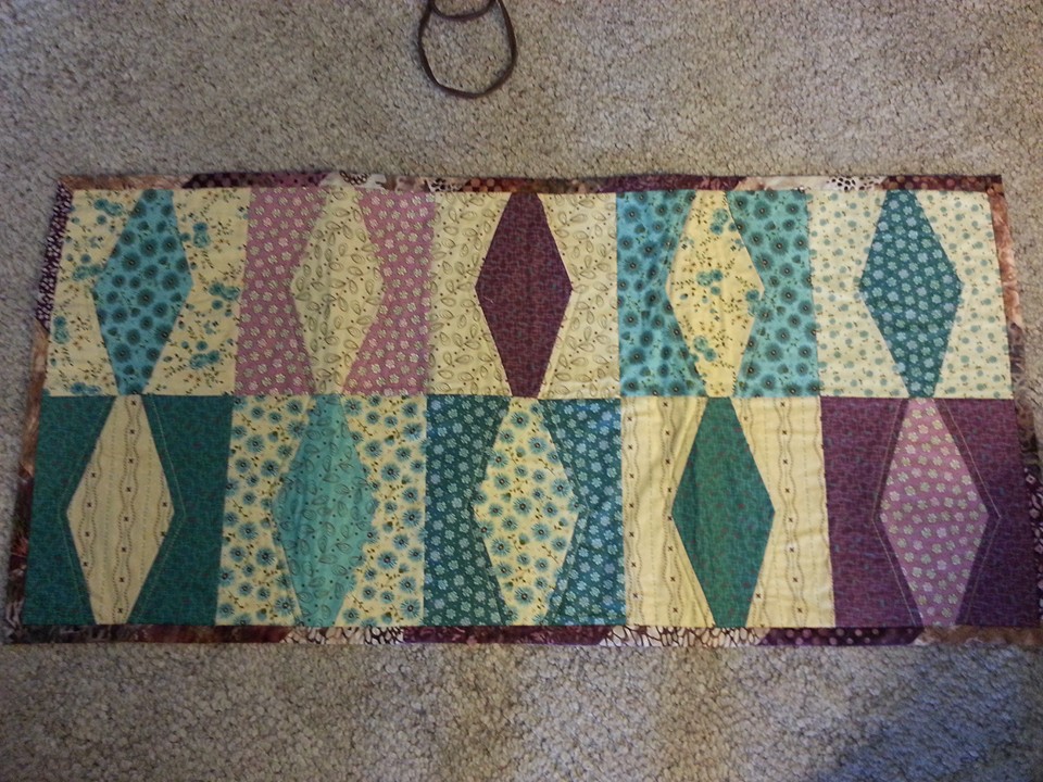 A beautiful table runner made with Crafty Gemini's Five Inch Slicer!