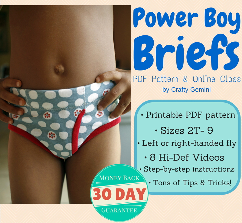 Power Boy Briefs PDF Pattern & Videos