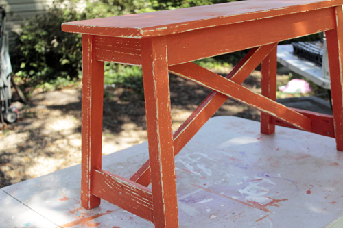 rustic x bench ana white sherwin williams paint distress