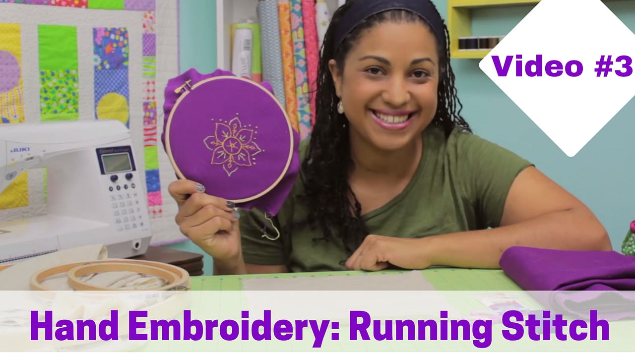 Hand Embroidery Tutorial for the running stitch
