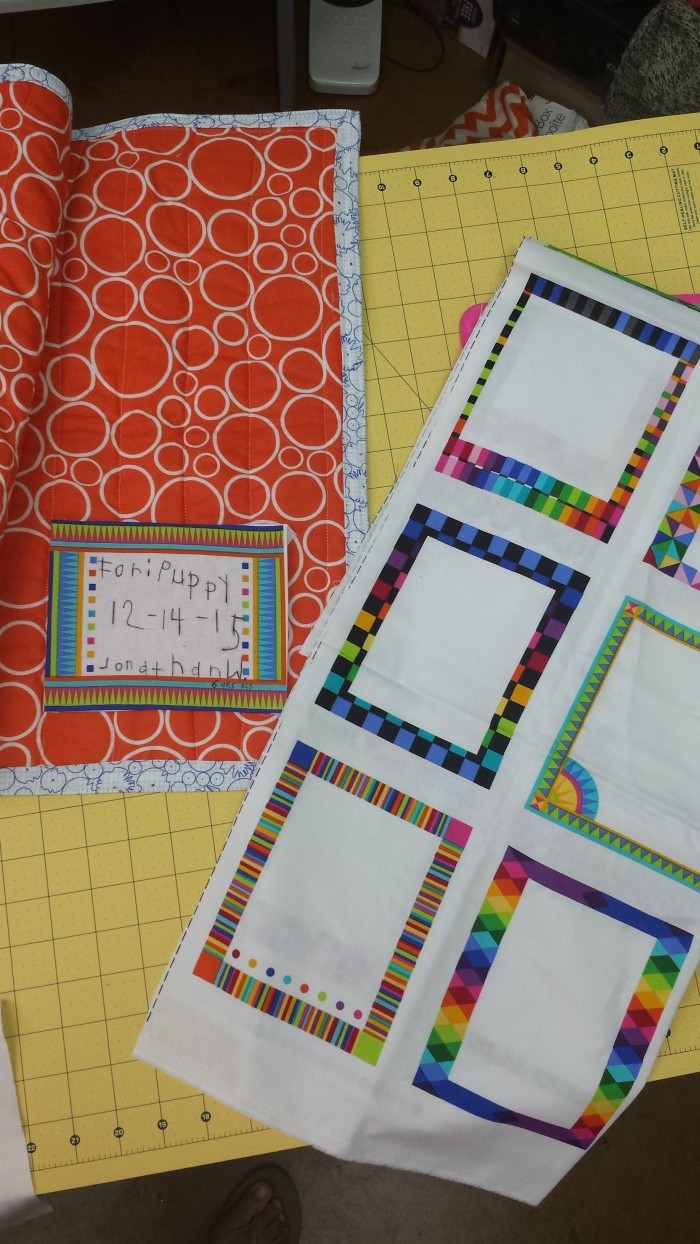 quilt label by Jonathan age 6
