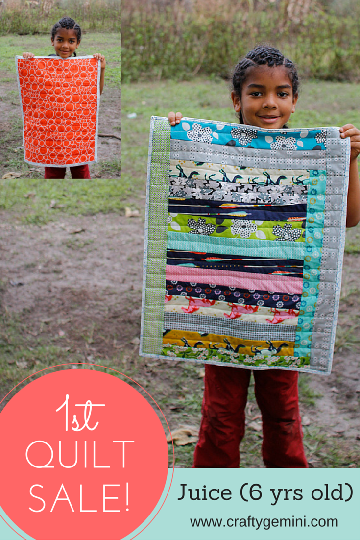 Juice's first commissioned pet quilt project at 6 years old!