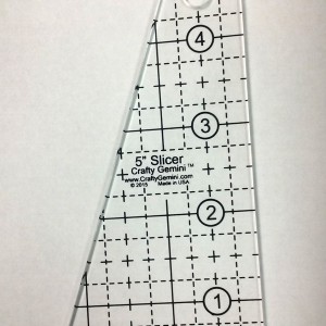 crafty gemini 5 inch slicer quilting ruler template