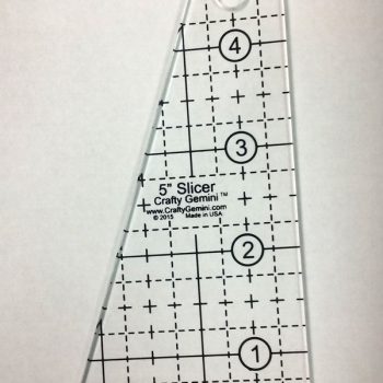 crafty gemini 5 inch slicer quilting ruler template