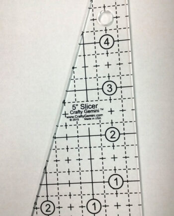 crafty gemini 5 inch slicer quilting ruler template