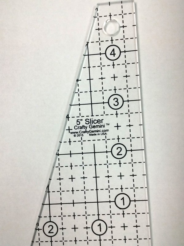 crafty gemini 5 inch slicer quilting ruler template