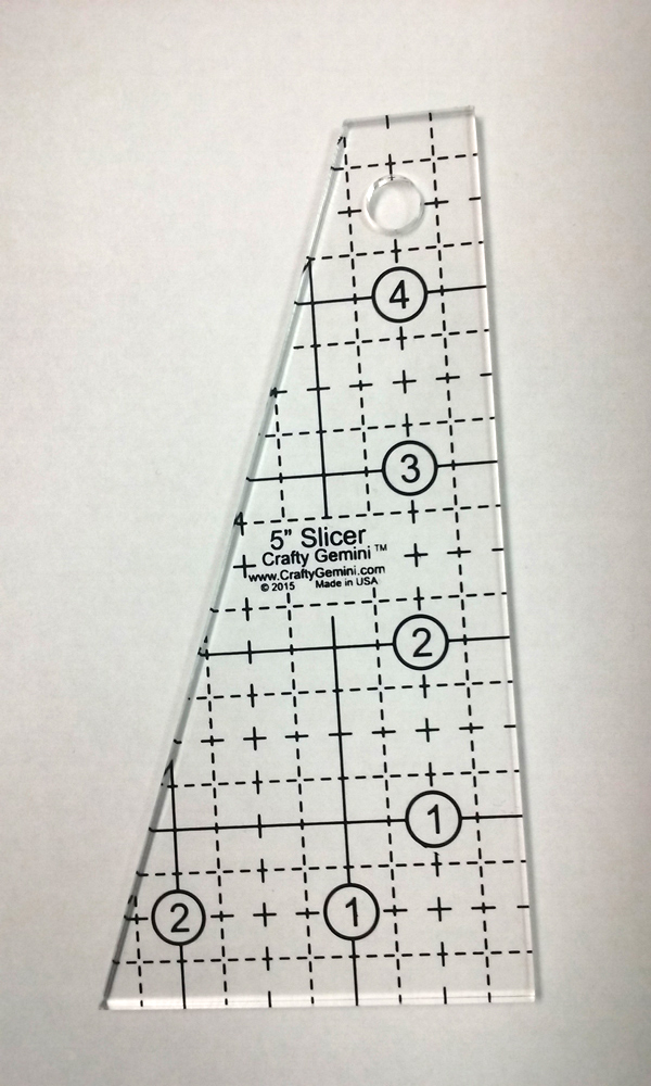 crafty gemini 5 inch slicer quilting ruler template