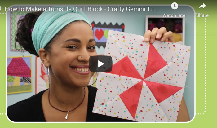 turnstile quilt block tutorial crafty gemini