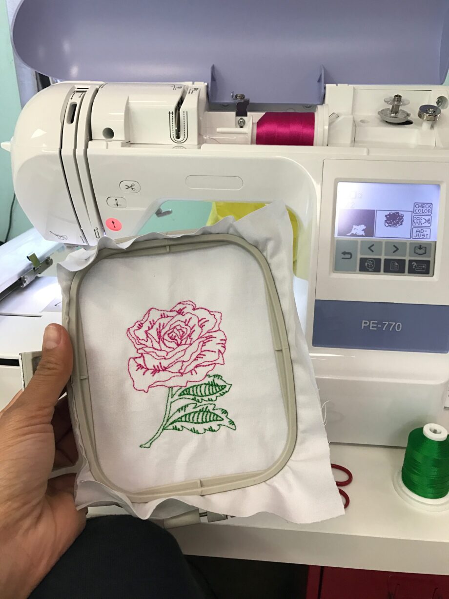 CG Rose Beanstitch embroidery design b crafty gemini