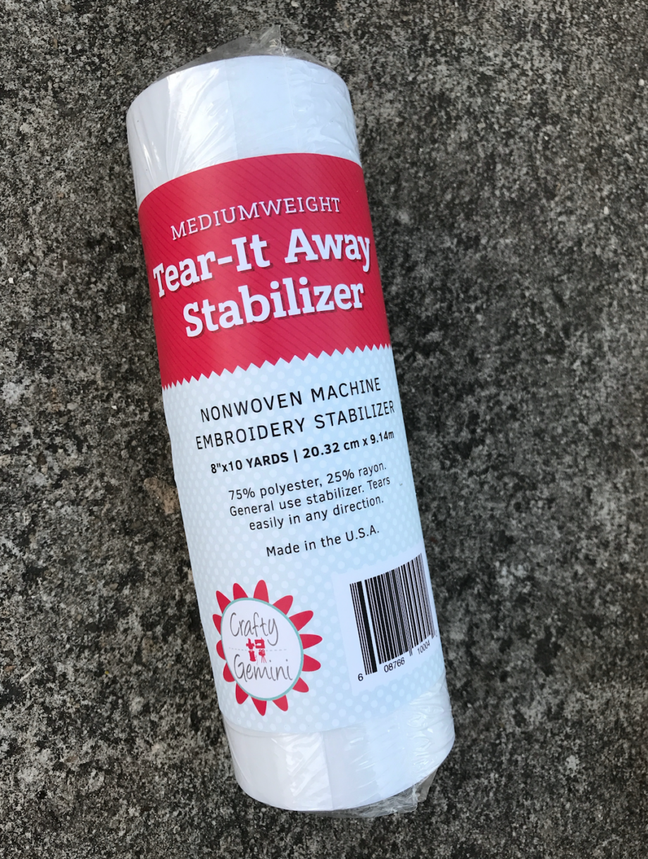 crafty gemini tear away embroidiery stabilizer