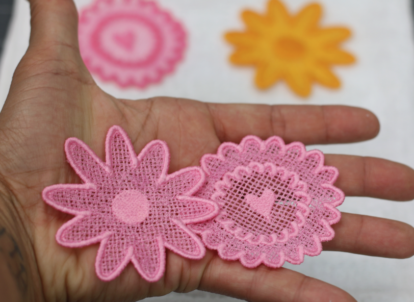 lace flower tutorial