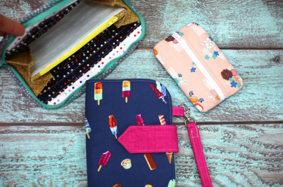 greenbacks trio wallet by sew sweetness and video course by crafty gemini