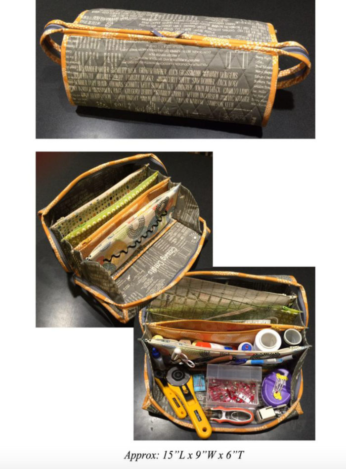 all rolled up tote pattern by Tammy Murphy of Color Me Quilted and class by crafty gemini