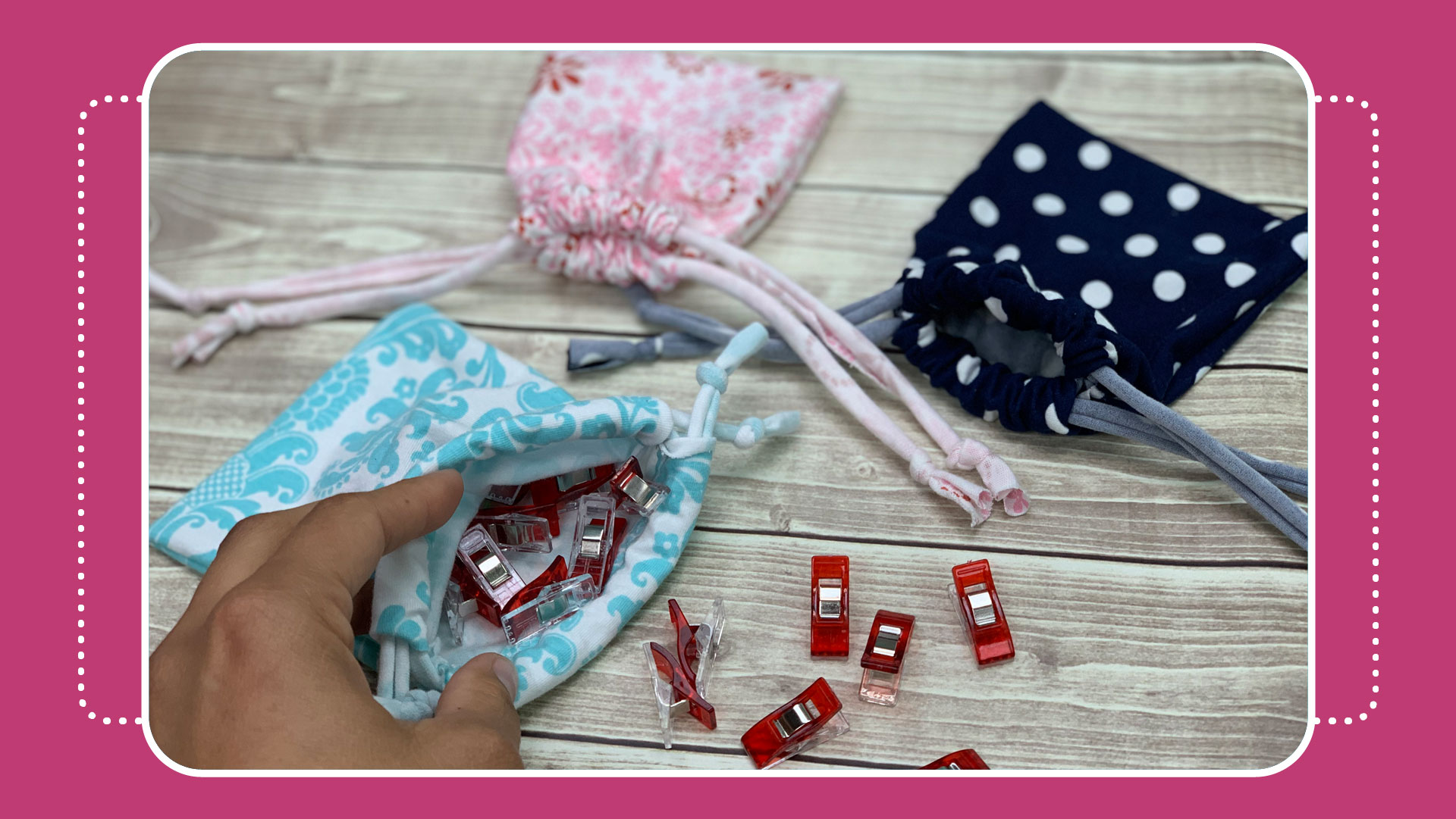 drawstring pouch quick and easy video tutorial by crafty gemini