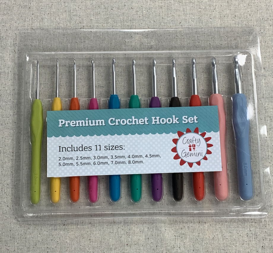 crochet hook set by crafty gemini