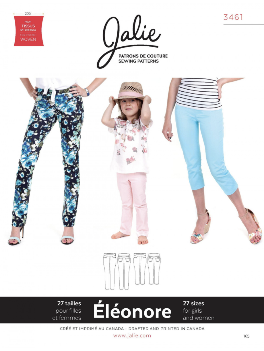 jalie 3461 eleonore pull on jeans sewing pattern