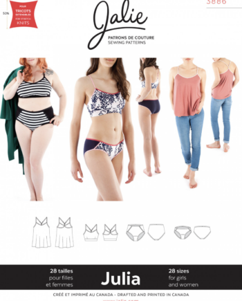 jalie 3886 JULIA Camisole, Bralette and Panties sewing pattern