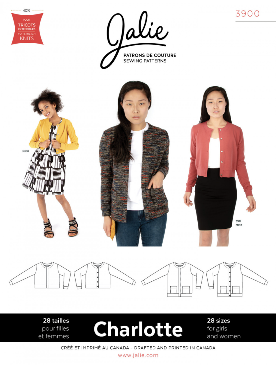 jalie 3900 charlotte cardigan sewing pattern