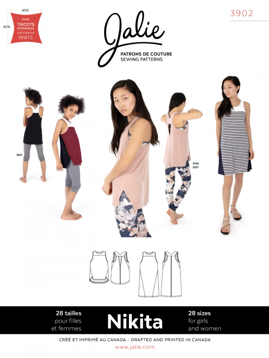 jalie 3902 nikita tank and swing dress sewing pattern