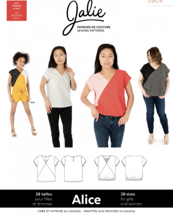 jalie 3904 alice v-neck blouse sewing pattern