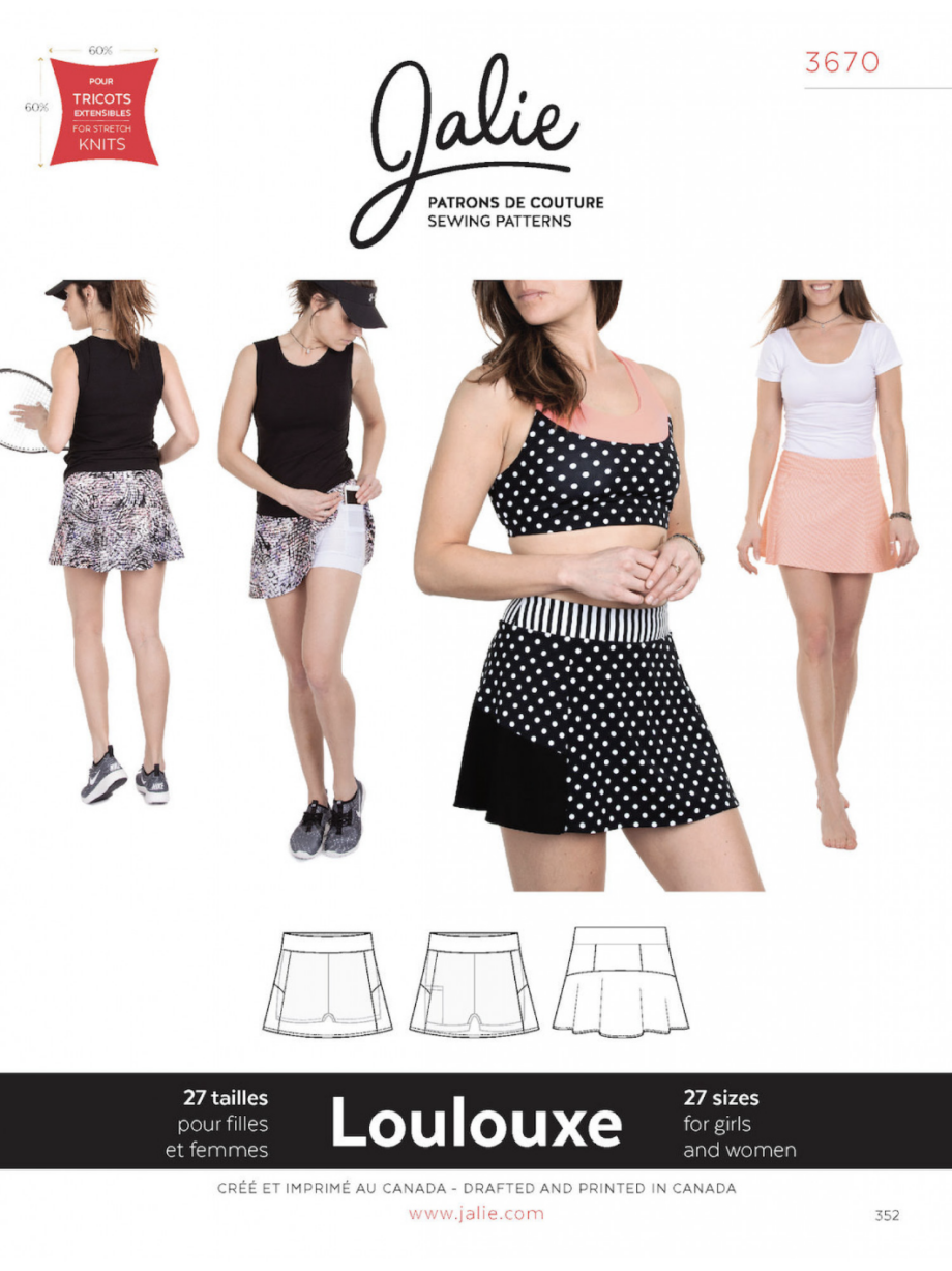 jalie 3670 loulouxe skort