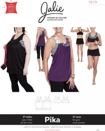 jalie 3679 PIKA Sport Bra and Layered Blouson Tank