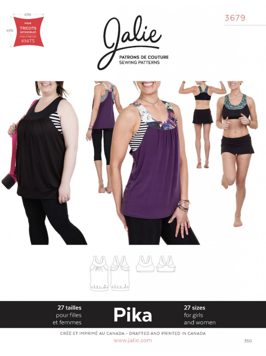 jalie 3679 PIKA Sport Bra and Layered Blouson Tank