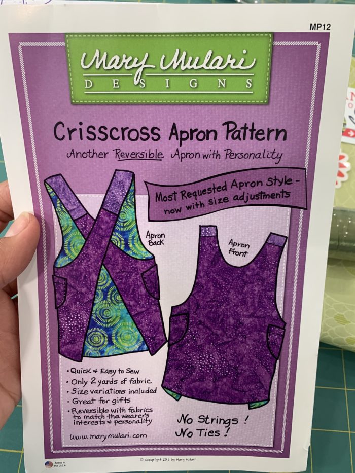 crisscross apron by Mary Mulari