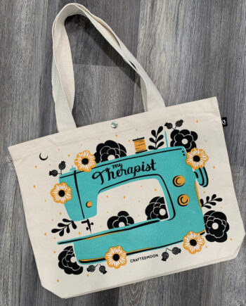 my therapist sewing machine tote bag by craftedmoon