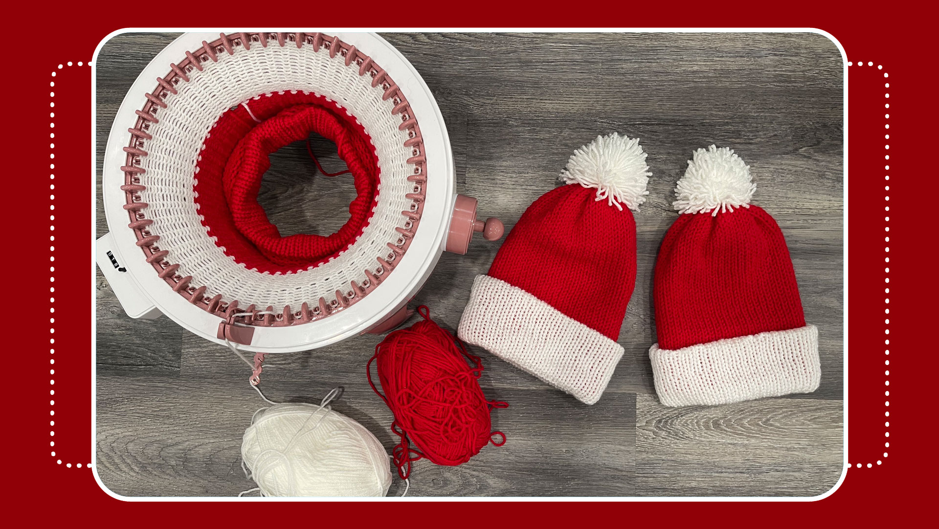 crafty gemini santa hat tutorial sentro jamit knitting machine