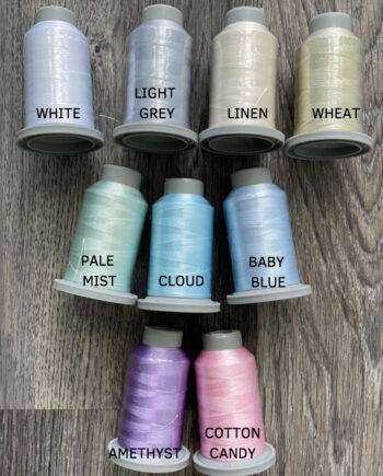 glide thread 40 wt light grey free motion quilting