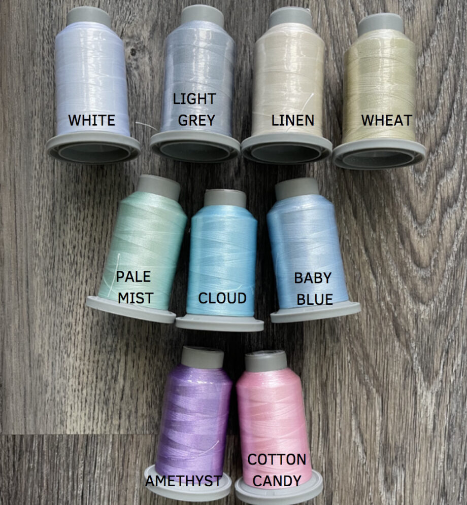 glide thread 40 wt light grey free motion quilting