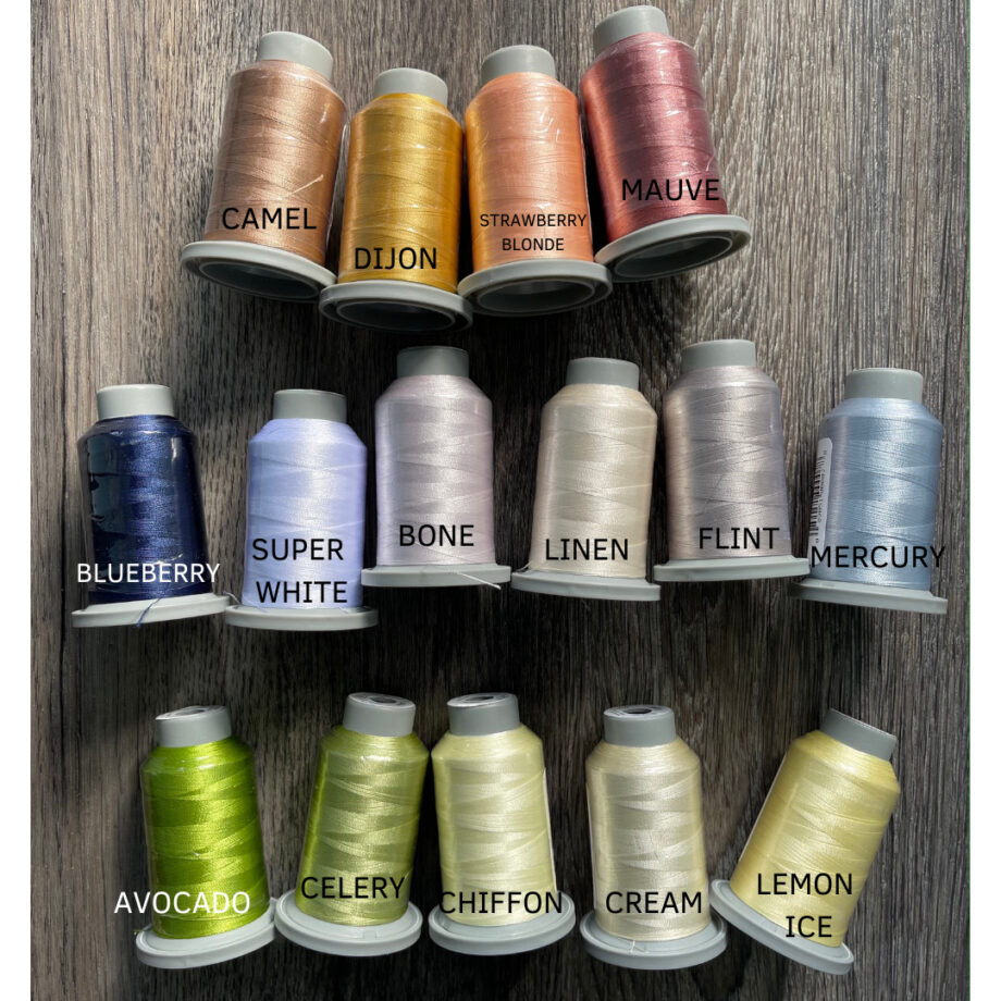 glide thread 40 wt light grey free motion quilting