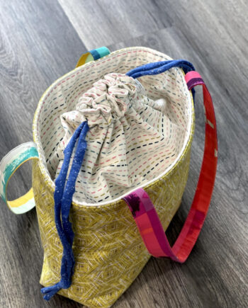 joya drawstring bag video course by Crafty Gemini