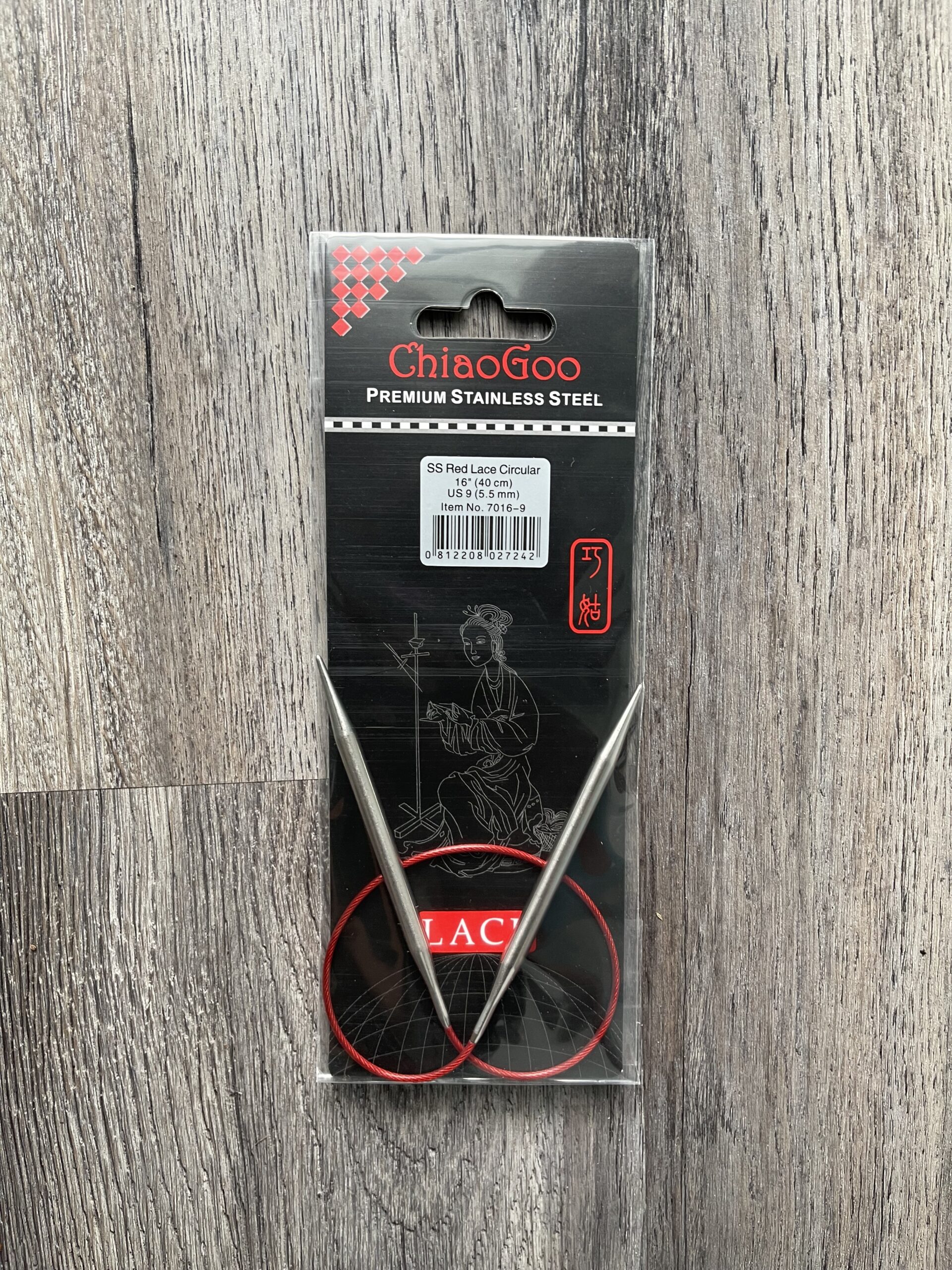 ChiaoGoo Red Lace Stainless Circular Knitting Needles 40