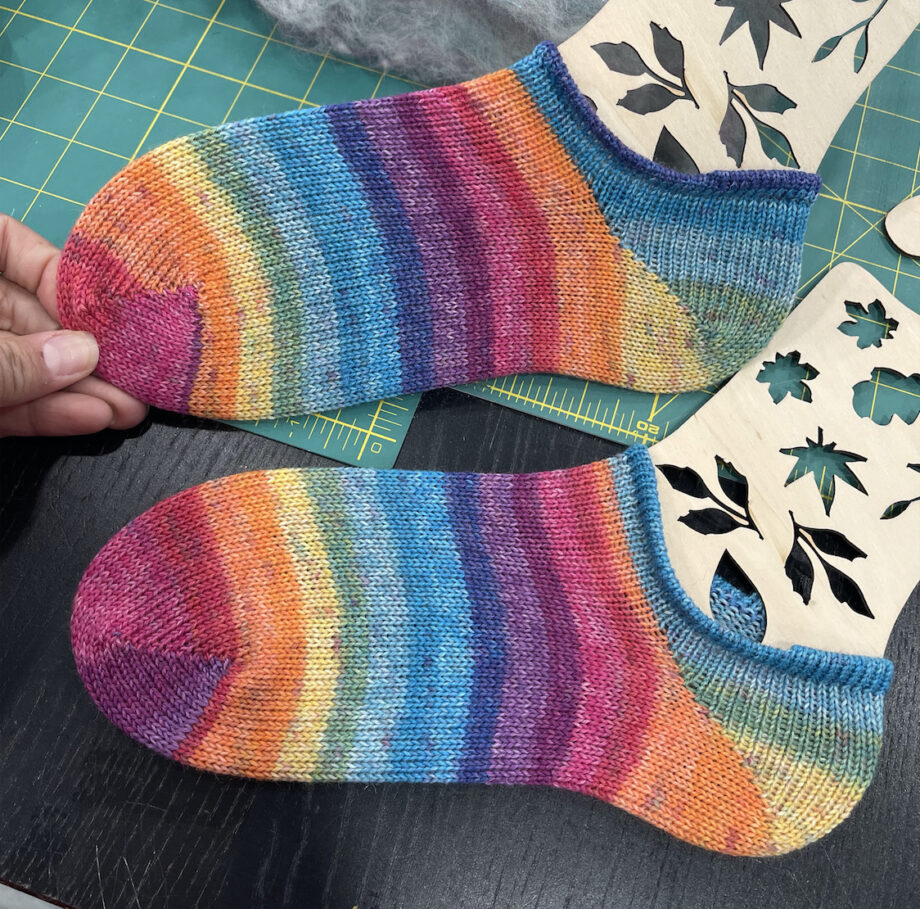 rainbow shorty socks by crafty gemini