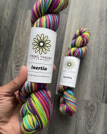 Inertia Intertropical Convergence Zone self striping yarn by string theory colorworks