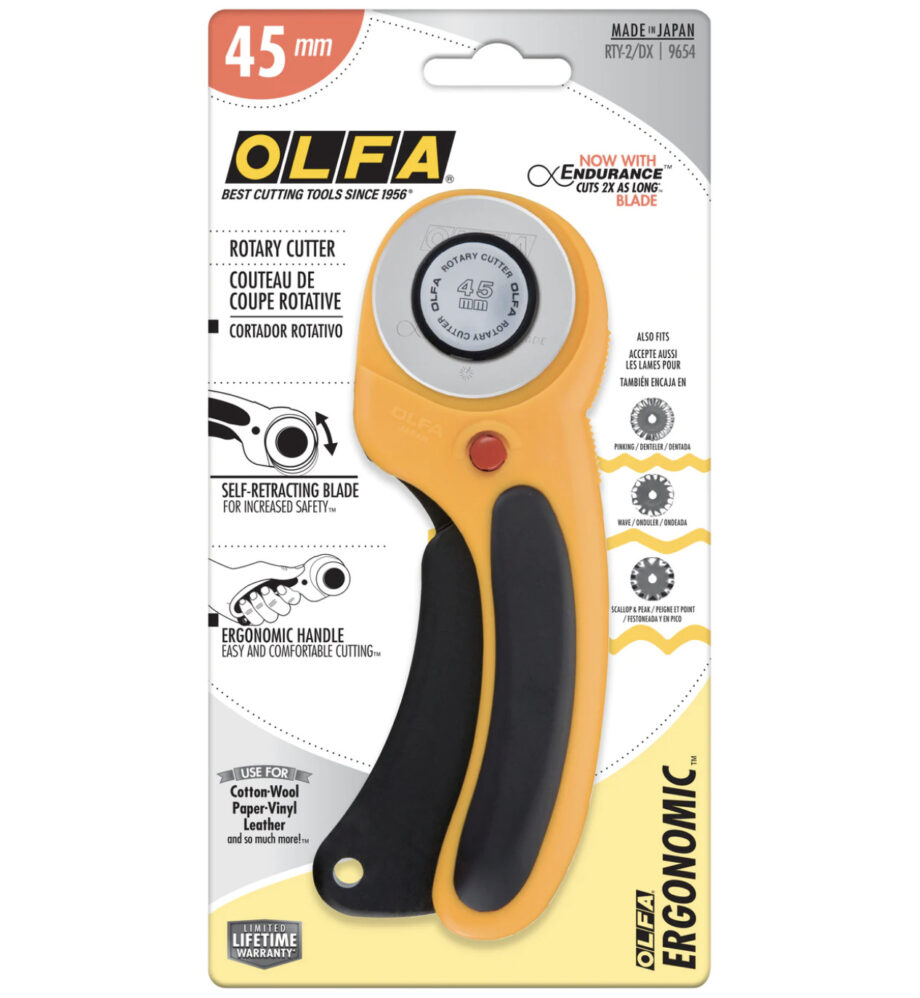 olfa 45mm ergonomic rotary cutter