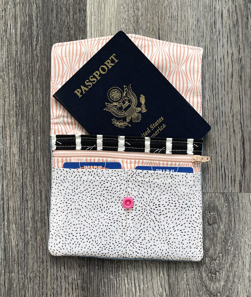 Personalized Passport Wallet with Snap Closure | Travel Holder