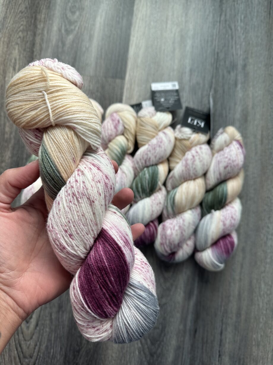 KFI Indulgence Fingering hand painted yarn Mayflower Bay