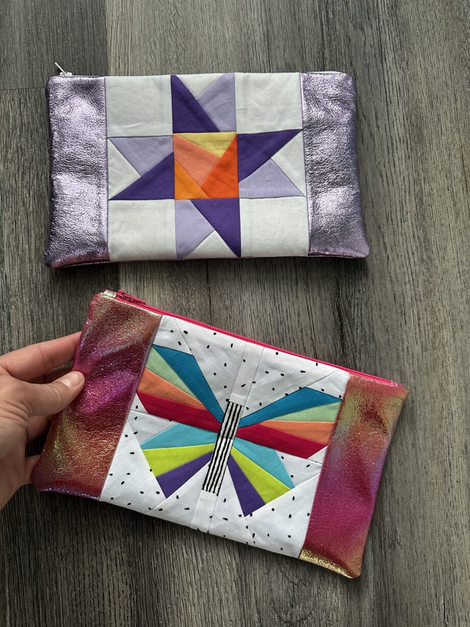 FPP zipper pouch Quilt Club 2 by crafty gemini