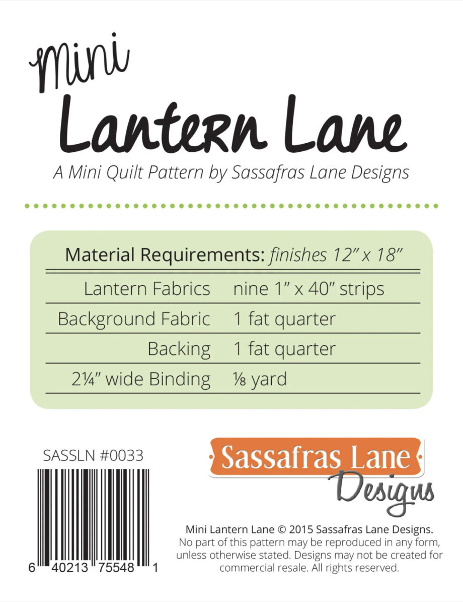 mini lantern lane pattern by sassafras lane craftygemini