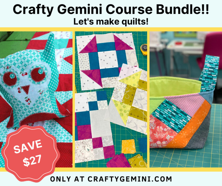 crafty gemini quilt course bundle