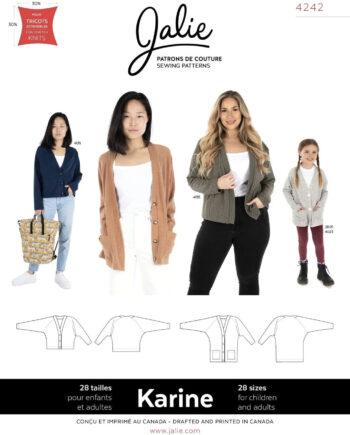 jalie 4242 karine cardigan sewing pattern